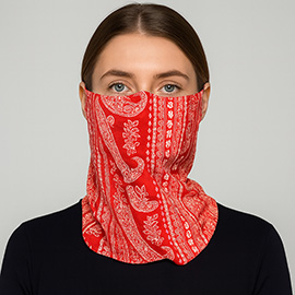 Paisley Print Seamless Face Tube Mask / Scarf