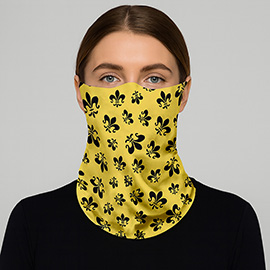 Fleur de Lis Print Seamless Face Tube Mask / Scarf