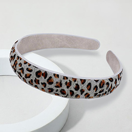 Leopard Pattern Genuine Leather Headband
