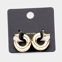 Brass Bold Metal Hoop Earrings