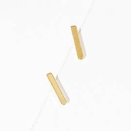 -I- Gold Dipped Metal Initial Monogram Stud Earrings