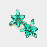 Marquise Teardrop Stone Cluster Evening Stud Earrings