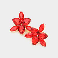 Marquise Teardrop Stone Cluster Evening Stud Earrings