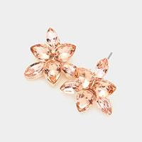 Marquise Teardrop Stone Cluster Evening Stud Earrings