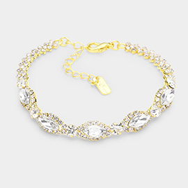 Marquise Stone Accented Evening Bracelet