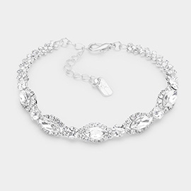 Marquise Stone Accented Evening Bracelet