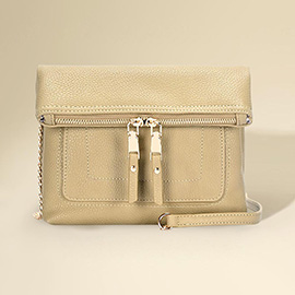 Faux Leather Crossbody Bag