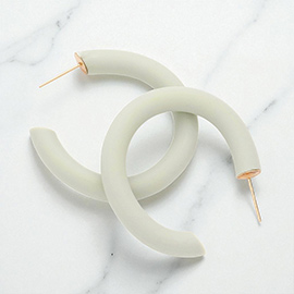 Clay Half Hoop Earrings