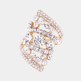 Bubble Stone Cluster Stretch Ring