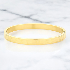 Roman Numerals Stainless Steel  Bracelet