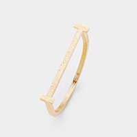 -I- Initial Monogram Brass Metal Ring
