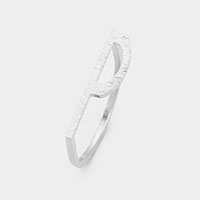 -P- Initial Monogram Brass Metal Ring