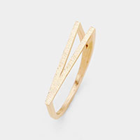-V- Initial Monogram Brass Metal Ring