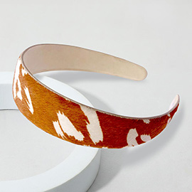 Genuine Leather Animal Patterned Headband