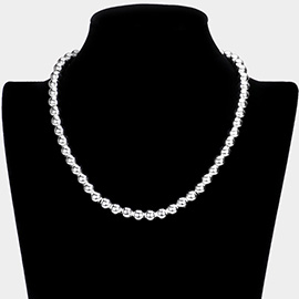 Metal Ball Link Chain Necklace