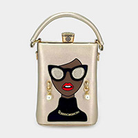 Girl Accented Tote / Crossbody Bag