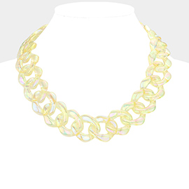 Hologram Resin Link Necklace