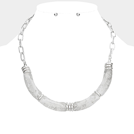 Glittered Lucite Resin Necklace