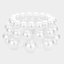 3PCS - Pearl Strand Stretch Bracelets