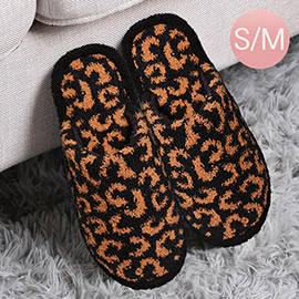 Leopard Patterned Soft Home Indoor Floor Slippers