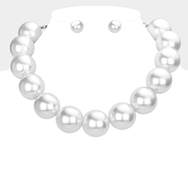 Chunky Pearl Ball Necklace