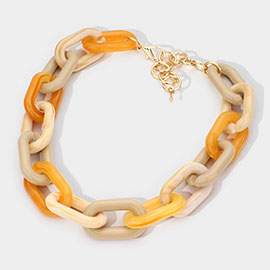 Acetate Link Chain Chunky Necklace