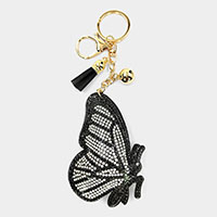 Bling Butterfly Tassel Keychain