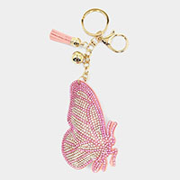 Bling Butterfly Tassel Keychain