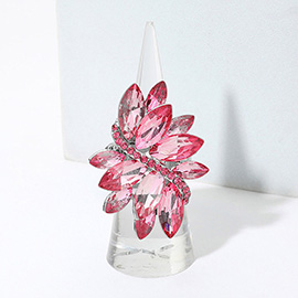 Marquise Crystal Cluster Stretch Ring