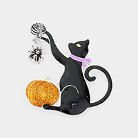 Enamel Halloween Cat Spider Pumpkin Pin Brooch