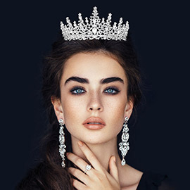 Multi Stone Embellished Princess Tiara