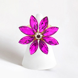 Marquise Stone Flower Stretch Ring