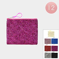 12PCS - Glittered Mini Pouch Bags