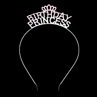 BIRTHDAY PRINCESS Rhinestone Embellished Message Headband