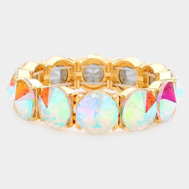 Round Stone Stretch Evening Bracelet