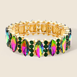 Marquise Stone Accented Stretch Evening Bracelet