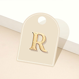 -R- Metal Initial Monogram Lapel Mini Pin Brooch