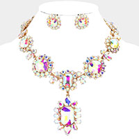 Multi Stone Link Evening Necklace