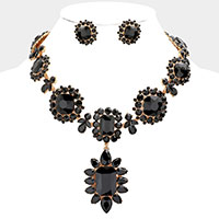 Multi Stone Link Evening Necklace