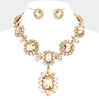 Multi Stone Link Evening Necklace
