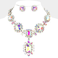 Multi Stone Link Evening Necklace