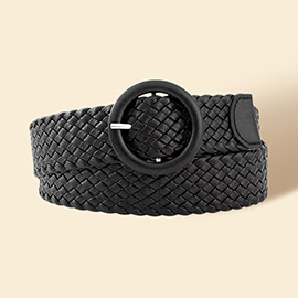 Braided Faux Leather Belt