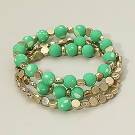 3PCS - Paint Splash Beaded Stretch Bracelets