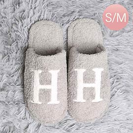 H Print Soft Home Indoor Floor Slippers