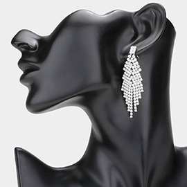Rhinestone Pave Evening Earrings