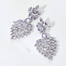 Marques Stone Accented Dangle Evening Earrings