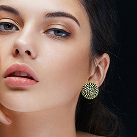 Rhinestone Pave Stud Earrings