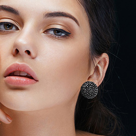 Rhinestone Pave Stud Earrings