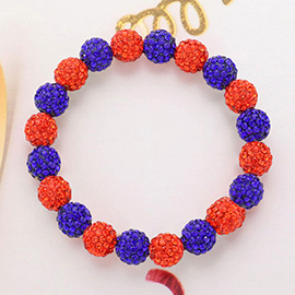 Colorful Shamballa Ball Stretch Bracelet