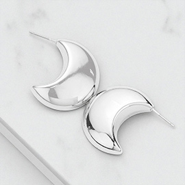Metal Crescent Earrings